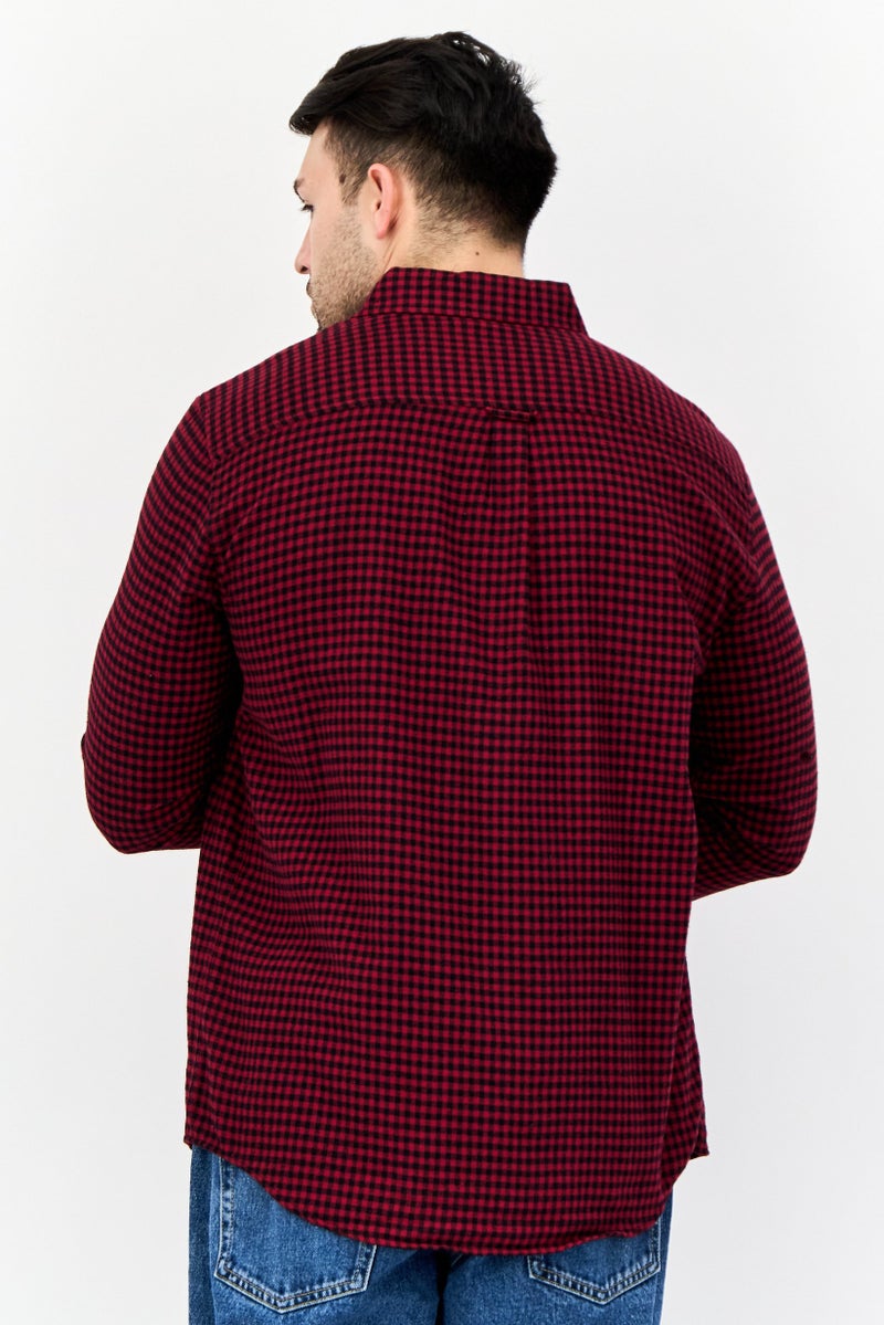 Chaps قمصان رجالية عادية مقاس عادي بأكمام طويلة مزخرفة، متعددة الألوان - Image 4